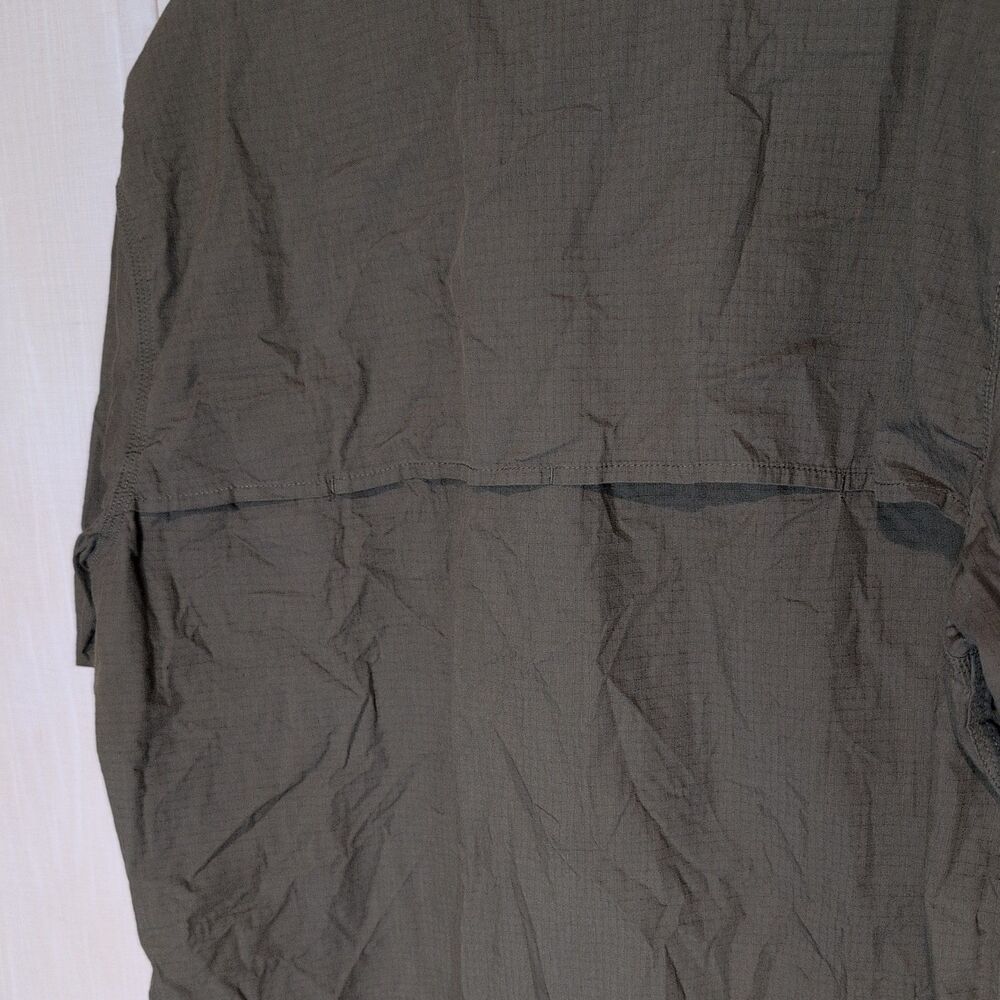Carhartt Force Shirt Mens L Olive Green Relaxed Fit Ripstop Short Sleeve - Picture 8 of 8